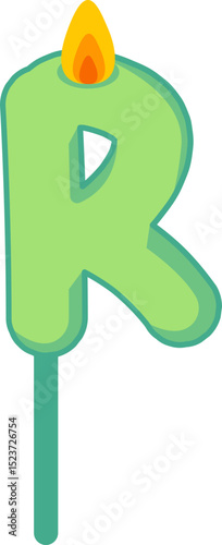 Colorful Birthday Candle Numbers and Letters