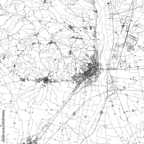 3D illustration of city and urban in Tortona Italy