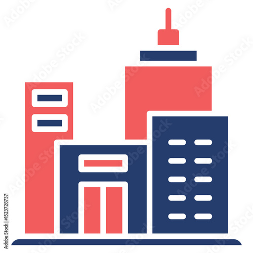 Commercial Building solid color icon