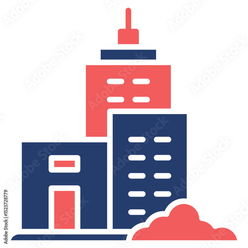 Office Building solid color icon