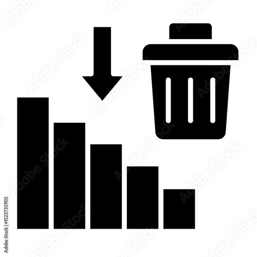 Waste Reduction  Icon Element For Design	