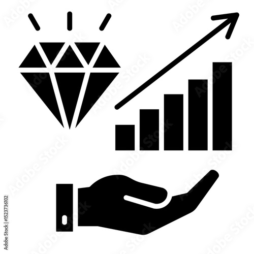 Value Creation  Icon Element For Design	