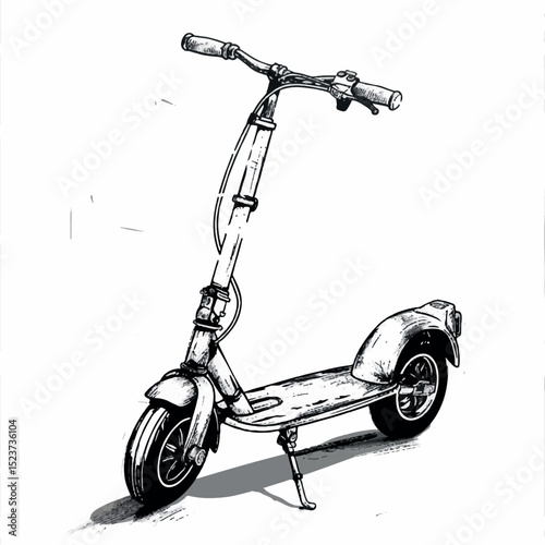 sport, illustration, design, transportation, transport, scooter, vector, flat, vehicle, bike, ride, isolated, icon, electric, cartoon, street, modern, image, kick, wheel, city, activity, eco, magazine
