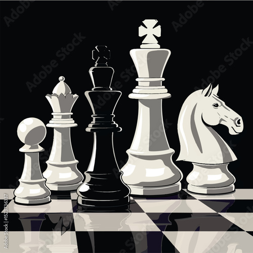 strategy, illustration, rook, chess, graphic, vector, modern, design, icon, game, play, isolated, black, image, element, board game, symbol, sport, pawn, art, leisure, outline, tournament, competition