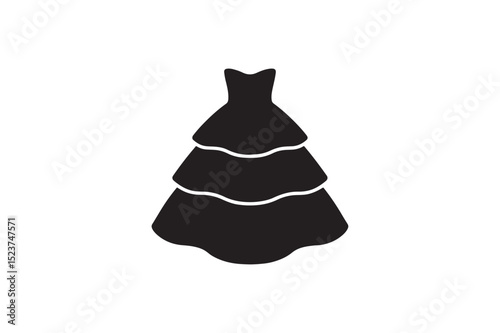 Petticoat silhouette on white background.01