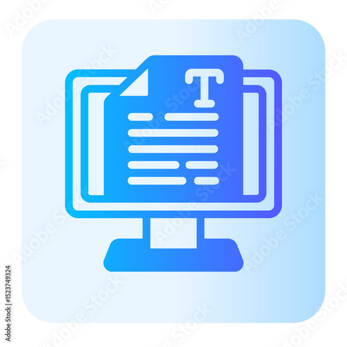 word processing gradient icon
