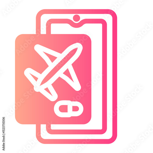 airplane mode gradient icon