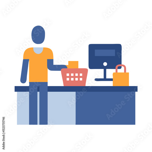 Vector Illustrations of Diverse Business People Using Laptops and Flat Icons