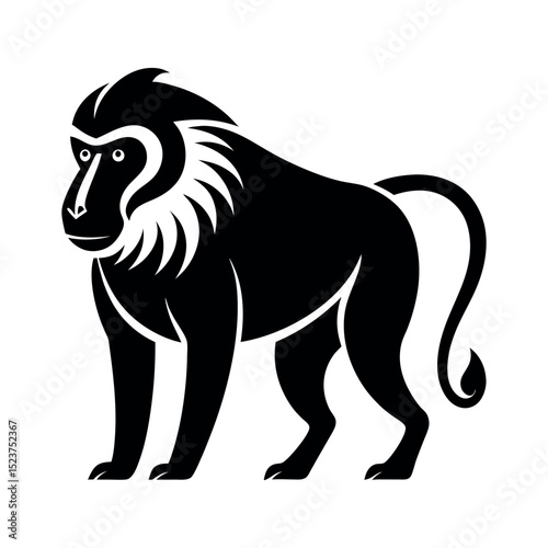 African safari animals silhouettes with elephant lion giraffe and many more