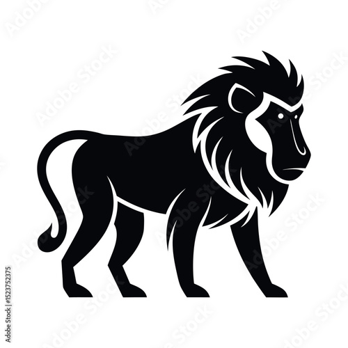 African safari animals silhouettes with elephant lion giraffe and many more