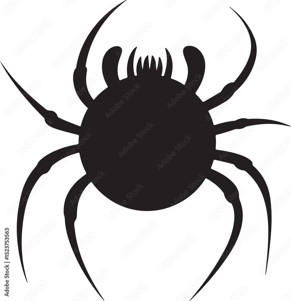 Obraz premium Spider Silhouette Vector – Halloween and Nature ClipartCreepy Spider SVG Bundle – Web and Arachnid DesignsSpider Vector Clipart – Insect and Halloween Silhouette SetSpider and Web Silhouettes – 