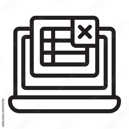 spreadsheet line icon