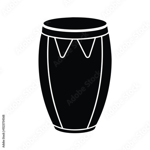 Black Conga Drum Vector illustration