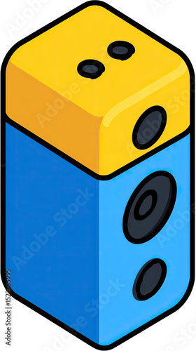 3D stylized illustration of a speaker