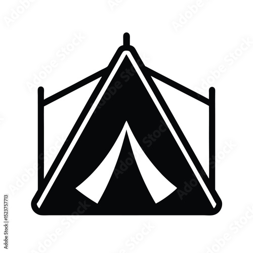 Camp Tarp Clip Icon Vector Illustration