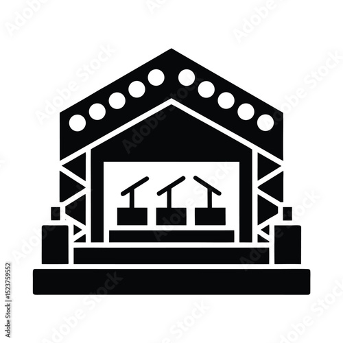 Concert Stage Icon Vector Illustration