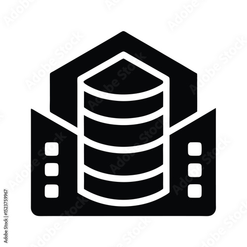 Data Warehouse Icon Vector Illustration