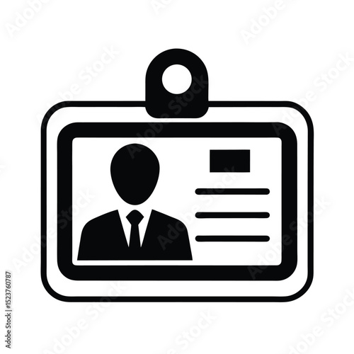 Employee ID Icon Vector Illustration