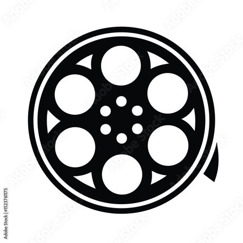 Film Reel Icon Vector Illustration
