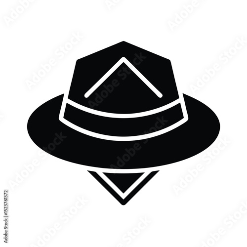 Foldable Hiking Hat Icon Vector Illustration