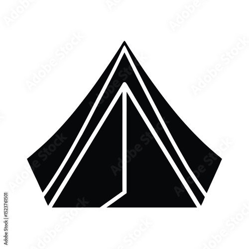 Folded Tent Icon Vector Illustration