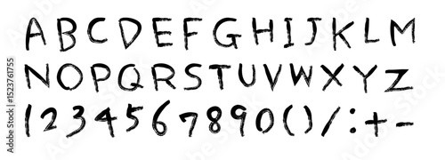 手書きの文字のベクターイラストセット