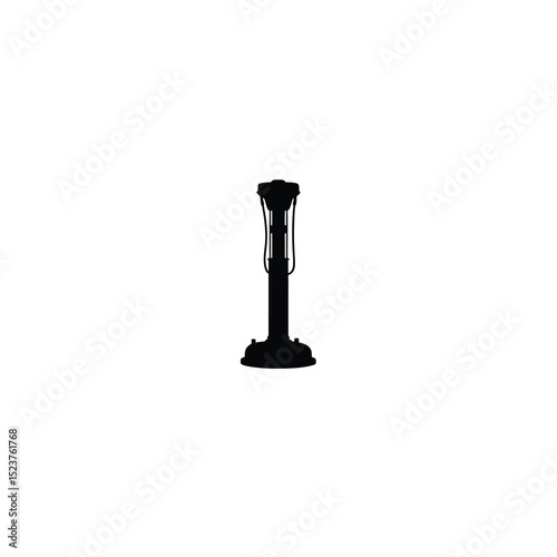 Silhouette of a blood gas analyzer with a slim and tall design on white background