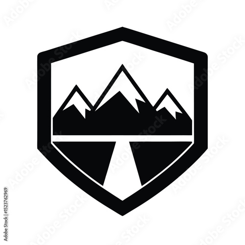 Hiking Trailhead Banner Icon Vector Illustration