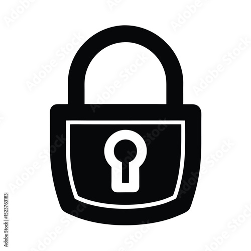 HTTPS Padlock Icon Vector Illustration