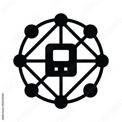 LAN Network Icon Vector Illustration