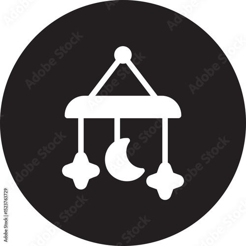 baby mobile glyph icon