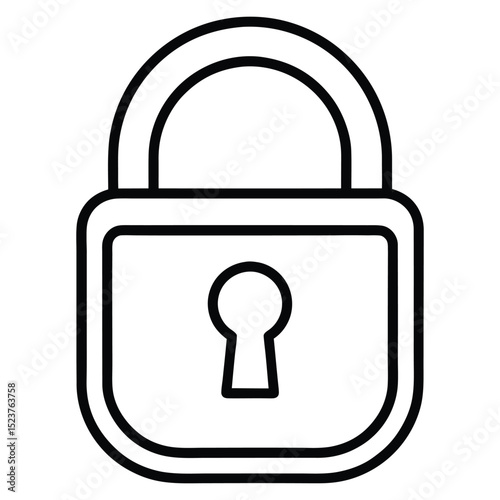 safe secure padlock isolated icon vector illustration design, line style icon