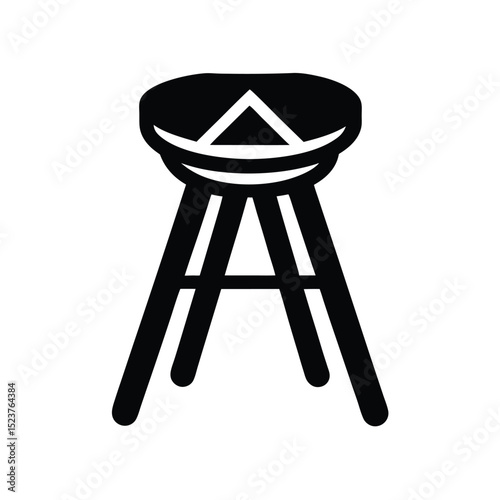 Lightweight Trail Stool Icon Vector Illustration