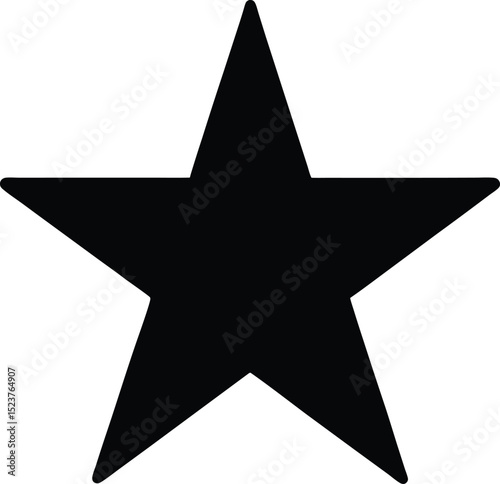 black silhouette of a star icon rating and favor