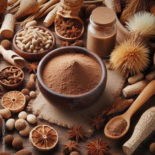 Dandelion Root Powder A light brown powder with detoxifying prop