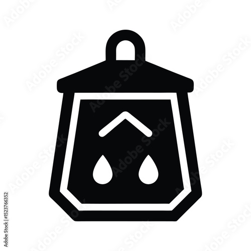 Packable Rain Cover Icon Vector Illustration