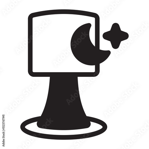 Bedside Lamp glyph icon