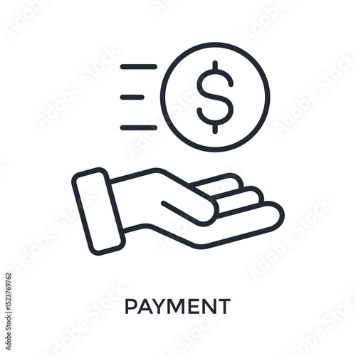 Payment Icon Outline Style. Vector Illustration For Graphic Design