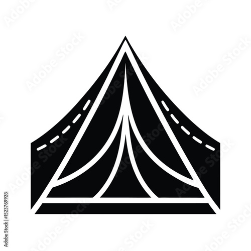 Tent Fabric Reinforcement Patch Icon Vector Illustration