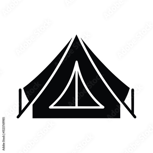 Tent Guyline Adjuster Icon Vector Illustration