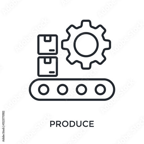 Produce Icon Outline Style. Vector Illustration For Graphic Design