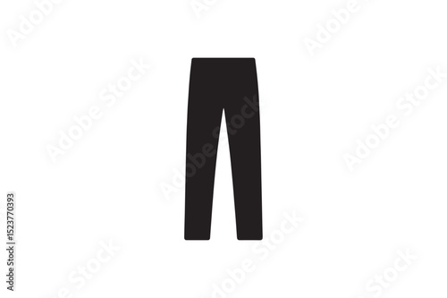 Trouser silhouette on white background.01