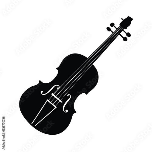 Black Violin Bow Vector illustration