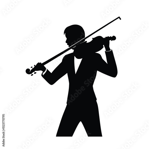 Black Violinist Vector illustration