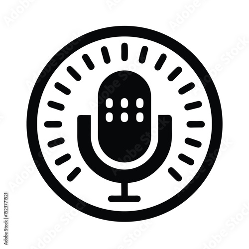 Voice Assistant Icon Vector Illustration