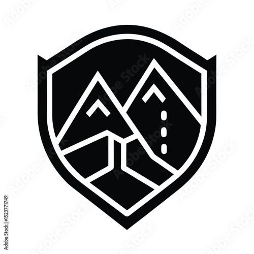 Weatherproof Trail Map Icon Vector Illustration