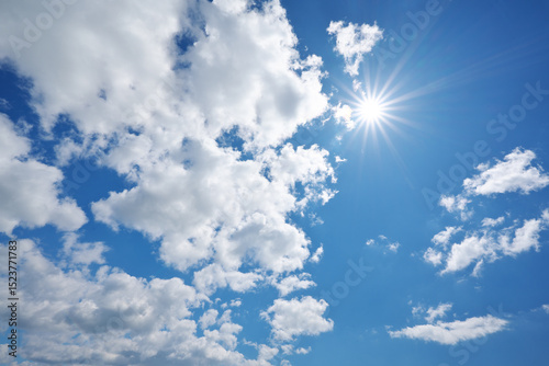 Sun and clouds at day