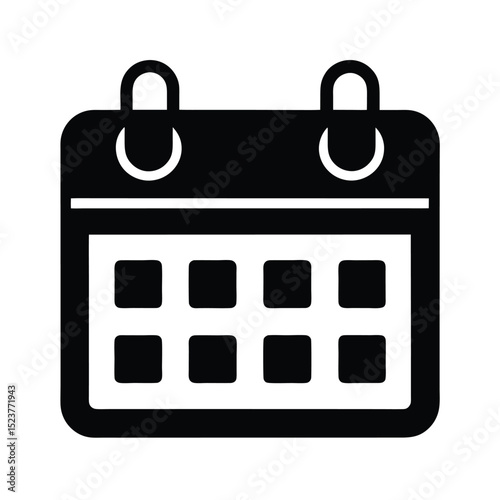 Academic Calendar Icon Vector Illustration