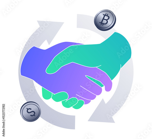 Peer to peer economy with handshake