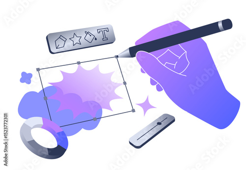 Graphic design with graphic tools